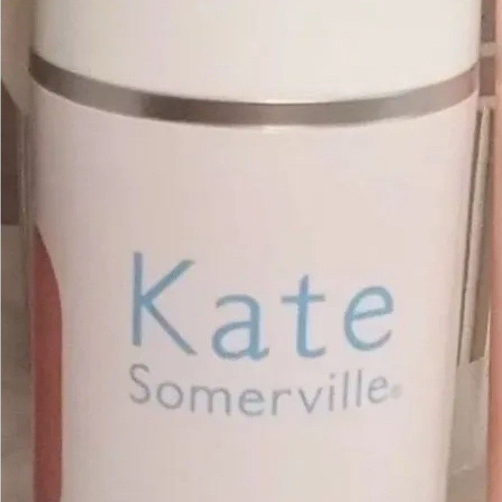 Kate Somerville White Bottle with Blue Text